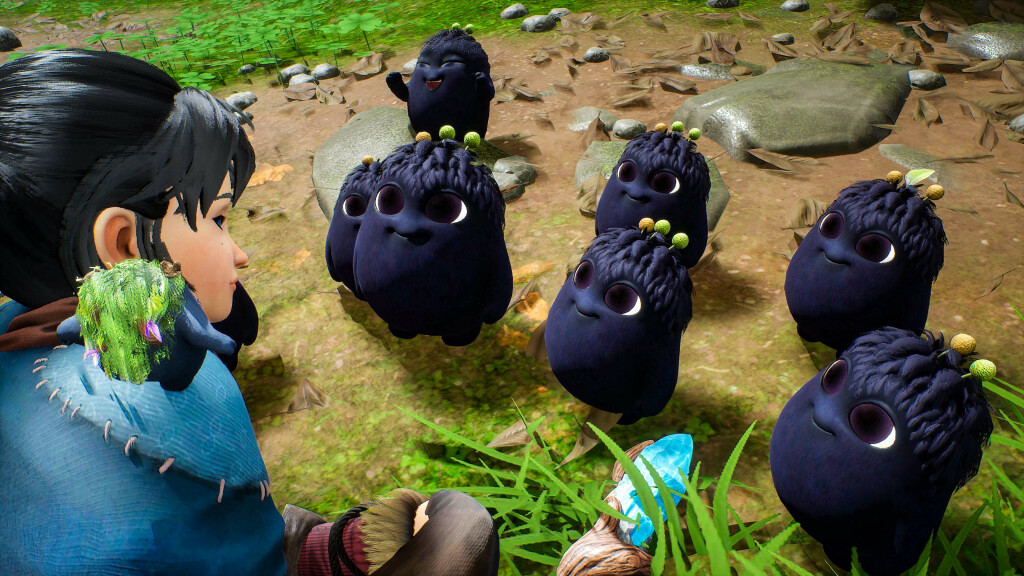 Kena and Rots in "Kena: Bridge of Spirits" (virtual photography by Marty Friedel)